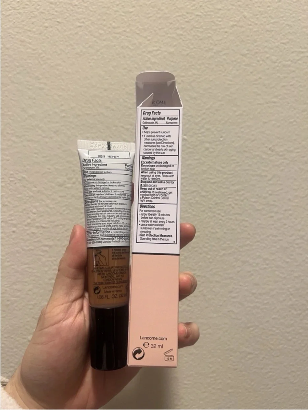LANCOME SKIN FEELS GOOD Hydrating Skin Tint Shade 08N SWEET HONEY New Full Size
